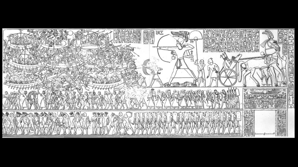 Ramesses III.'s relief depicting the Battle of the Delta.